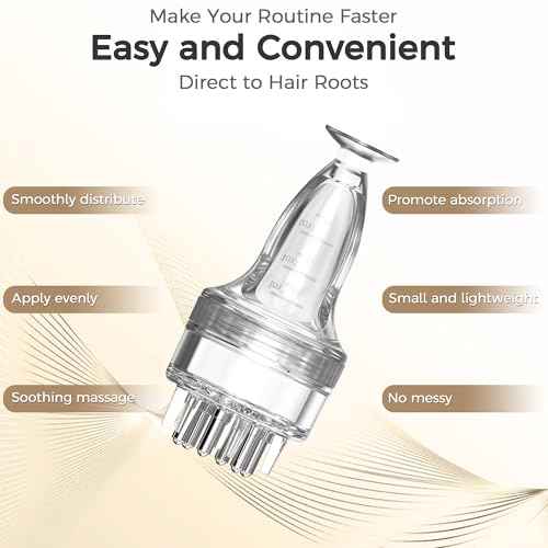 Minoxidil Applicator, Quick Efficient Apply No Messy Hair Serum Applicator Small Minoxidil Applicator Tool, Hair Applicator Bottle Minoxidil Brush Scalp Applicator Comb Dedicated to Minoxidil
