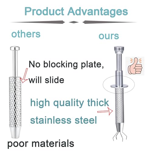 QWALIT Piercing Taper Threadless Insertion Tool - Titanium Labret Pin 16g, 18g, 20g