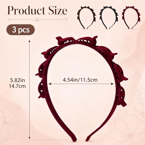 3-Piece Headband with Clips Set for Bangs - Stylish Hair Accessories