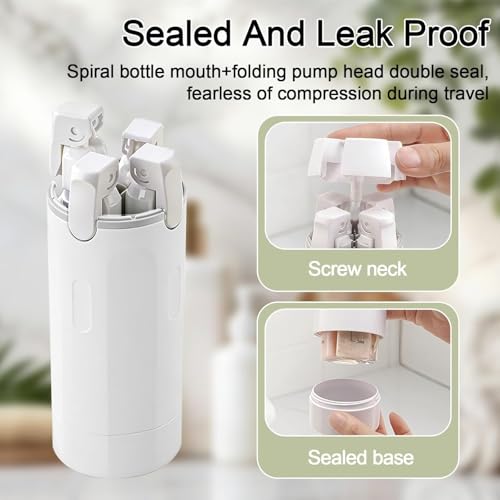 4-in-1 Travel Dispenser Set, 30ML Leak Proof Bottles