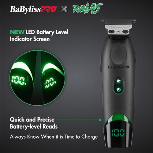 BaBylissPRO Wireless Charging Beard Trimmer with Dual Speed Motor
