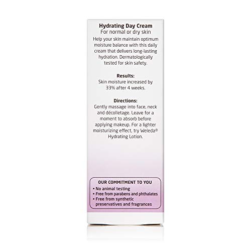 Weleda Hydrating Day Face Cream, 1 Fluid Ounce, Plant Rich Moisturizer with Iris Root, Jojoba Oil and Witch Hazel