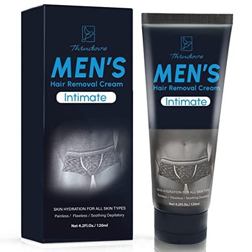 Men's Intimate Hair Removal Cream - Painless & Safe Depilatory for All Skin Types