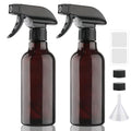 Hethyo 12oz Glass Spray Bottles - Adjustable Nozzle for Hair & Plants (2 Pack)
