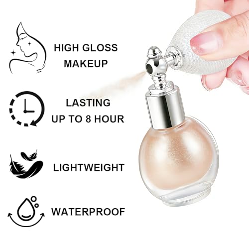 Champagne Glitter Highlighter Spray for Face & Body