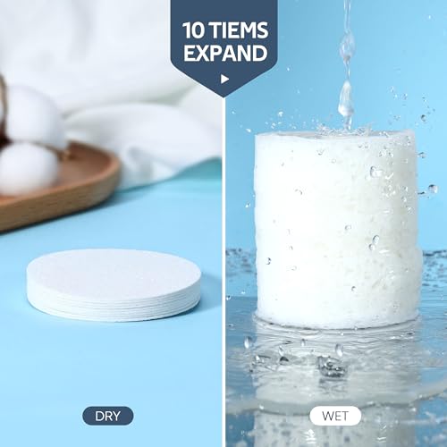 GAINWELL 50-Count Facial Sponges with Storage Container