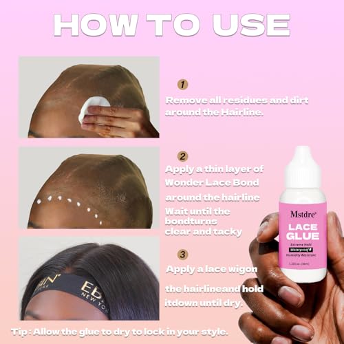 Lace Wig Glue - Invisible Bonding Adhesive, Water-Resistant, 1.3oz