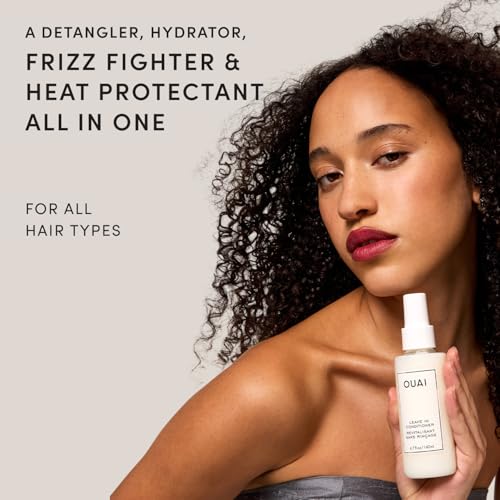 OUAI Leave-In Conditioner Detangler Heat Protectant Spray