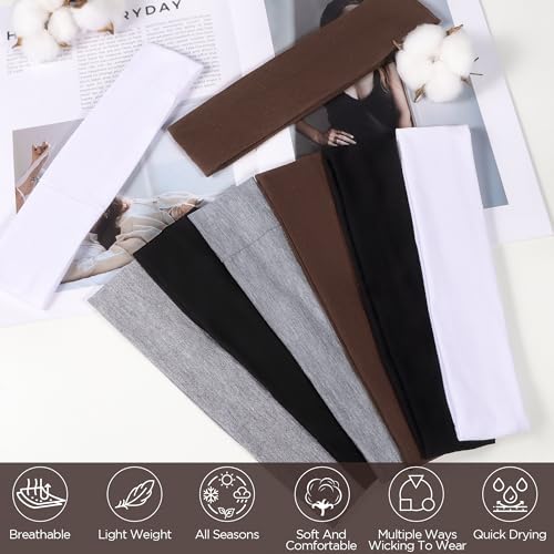 Ztomine Stretchy Headbands for Women, 8-Pack