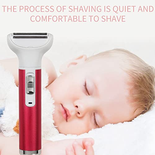 ZJchao for Women, 5 in 1 Lady Hair Removal Trimmers Waterproof Mini Women Electric Pubic Hair Trimmer for Legs Arm Armpit Bikini Line USB Lady Clipper Groomer Rose Red