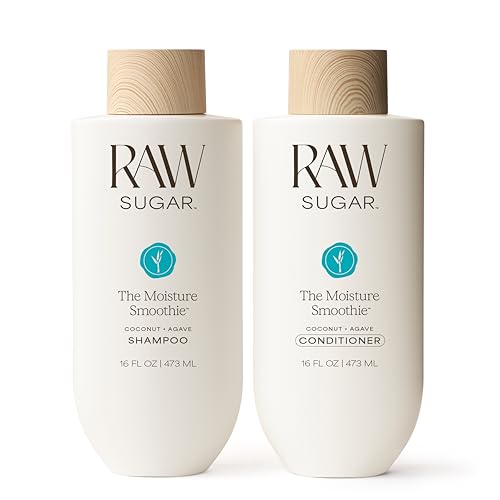 Raw Sugar Moisture Smoothie Shampoo & Conditioner Duo - All Hair Types, 16 Fl Oz Each (New)