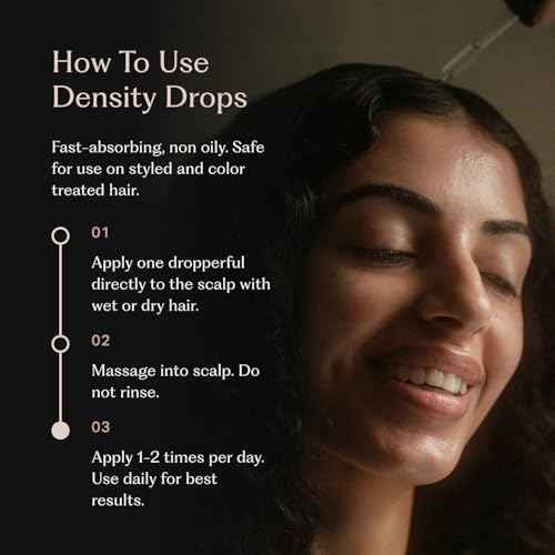 Under Your Skin Density Drops Hair Serum for Thinning Hair, Thicker Fuller-Looking Hair, Reduces Shedding, Clinically Tested Scalp Treatment with Capilia Longa, 90-Day Results, 30mL