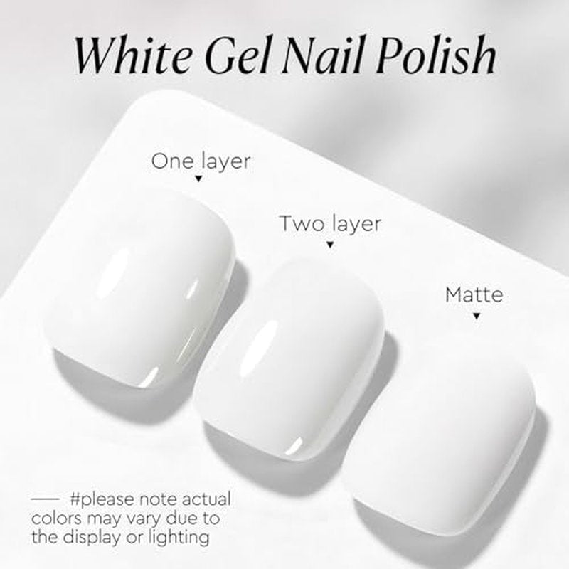 AZUREBEAUTY White Gel Nail Polish 18ML - UV/LED Soak Off