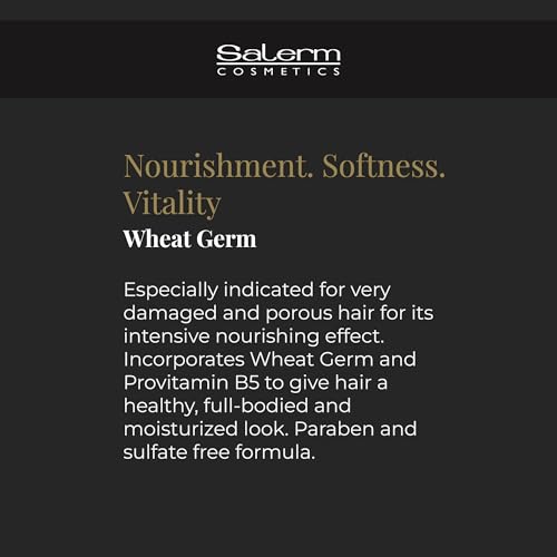 SALERM - Nourishing Hair Mask - 6.74 Oz - with Wheat Germ - for Dry and Damaged Hair - Deep Hair Hydration - Shine and Brightness - Hair Strengthening