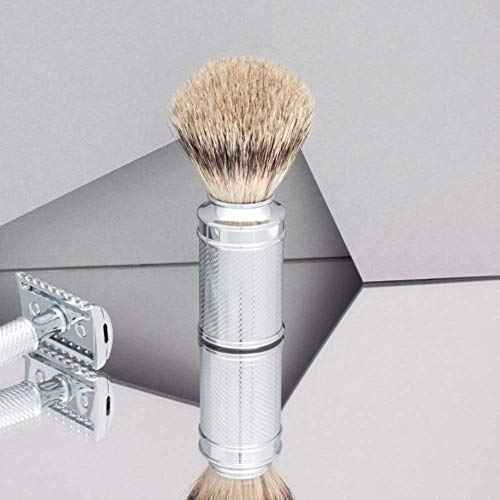 M?HLE Traditional Silvertip Badger Shaving Brush | Chrome Plated Stainless Steel Handle | Luxury Shave Accessory for Men