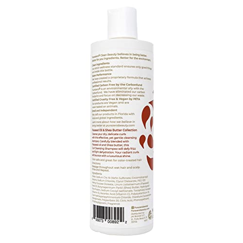 Purezero Flaxseed Oil & Shea Butter Shampoo & Conditioner Set for Curly Hair