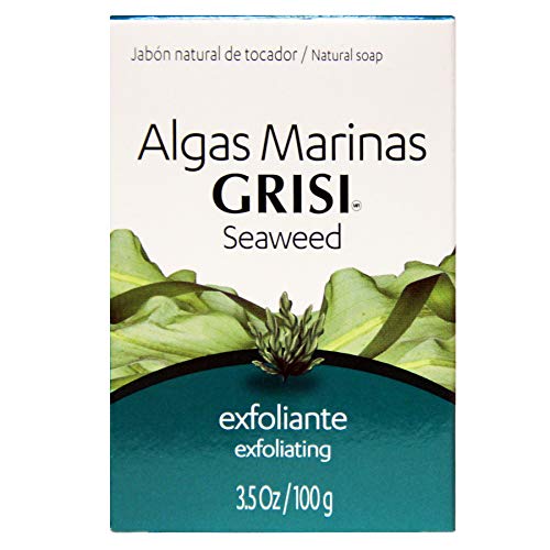 Grisi Seaweed Soap, Cleansing and Exfoliating with Seaweed for Unclogged Pores, Stimulated Circulation, Toxin Elimination and Firming Benefits, 6-Pack of 3.5 Oz Each, 6 Soaps