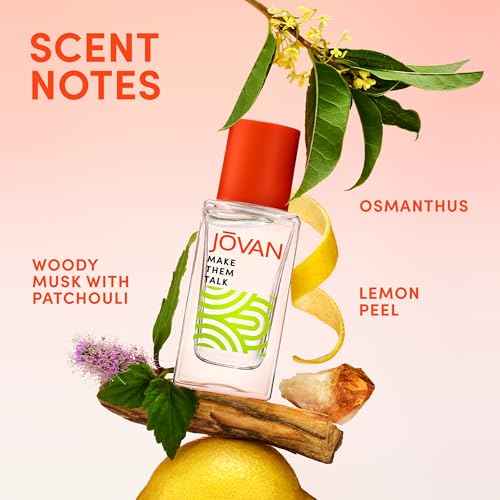 Jovan Make Them Talk Eau de Parfum 1.7 fl oz (Pack of 1), Notes of Osmanthus, Musk, and Lemon, Unisex Fragrance, Long Lasting, Everyday Fragrance, Travel Size