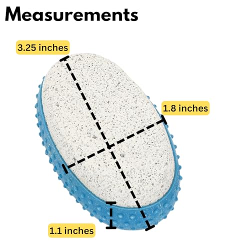Iconikal Pumice Stone Foot Callus Remover with Non-Slip Rubber Grip, 6-Pack