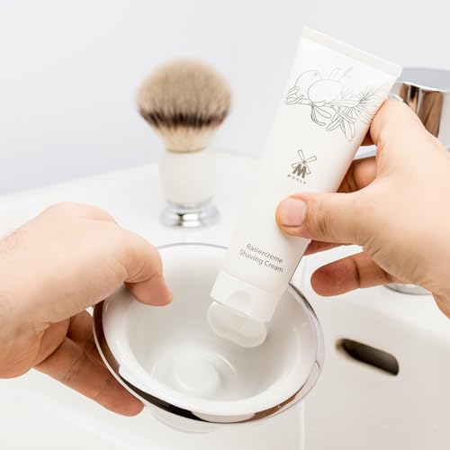 M?HLE White Porcelain Platinum Rim Shaving Dish