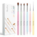 MelodySusie 6Pc Nail Art Brush Set - Gel, Liner & Design Brushes