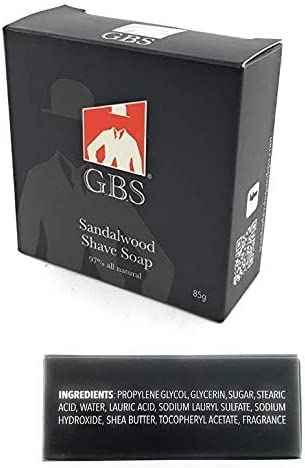 G.B.S Men’s Shaving Soap Set- Sandalwood Shaving Soap, Bay Rum Shaving Soap, Stainless Steel Chrome Bowl