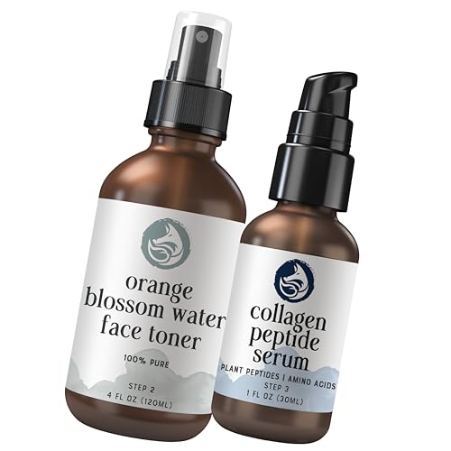 Foxbrim Naturals Youthful Glow Set: Orange Blossom Toner & Peptide Collagen Serum