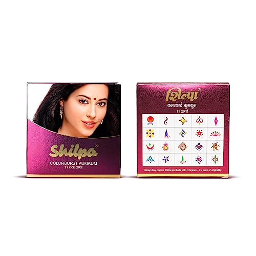 Shilpa Liquid Kumkum Bindi 11 Shades Multicolor