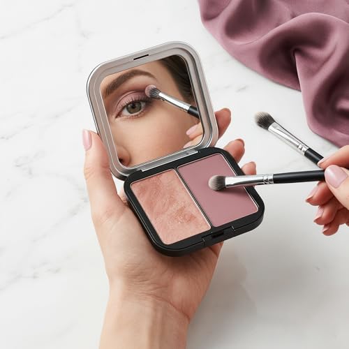 KALLORY Magnetic Eyeshadow Palette 2-Piece Set with Mirror