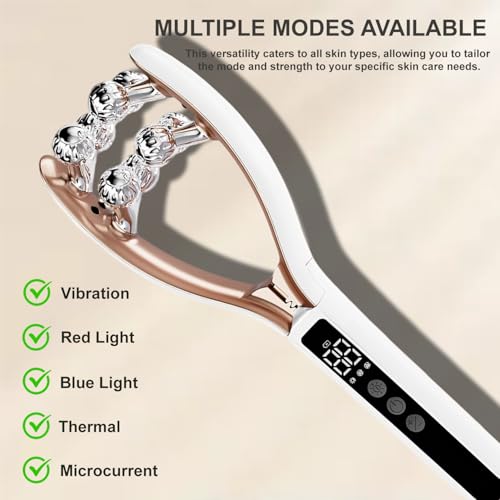 5-in-1 Facial Massager with 3D Roller & Heat