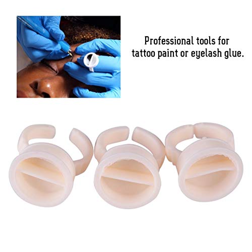 100pcs Silicone Adhesive Rings for Eyelash & Nail Art