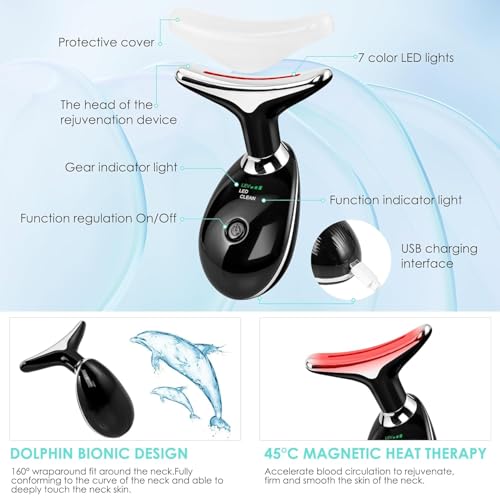 Doset Facial Massager with Red Light Therapy & 7 Colors