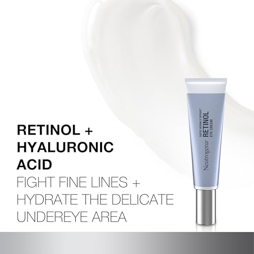 Neutrogena Rapid Wrinkle Repair Retinol Eye Cream for Dark Circles, Daily Anti-Aging Under Eye Cream with Retinol & Hyaluronic Acid to Fight Fine Lines, Wrinkles, & Dark Spots, 0.5 fl. oz
