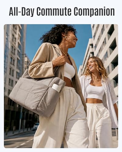 LIGHT FLIGHT Women's 2-Pc Puffy Tote Bag Set - Lightweight Travel Handbags