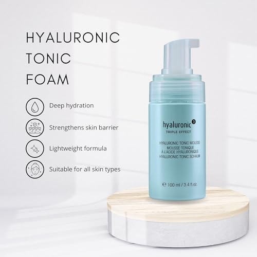 ?tre belle Hyaluronic Triple Effect Tonic Mousse, Skin Care for Women, Hydrating Toner Foam, Made with Hyaluronic Acid, Witch Hazel & Kiwi Extract for All Skin Types, 100 mL