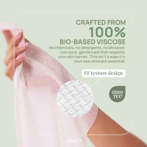 Clean Face Towels XL¢ç ? 100% Viscose, OEKO-TEX Certified, Ultra Soft Disposable Towels, Super Absorbent & Eco-Friendly for All Skin Types (50 Count)
