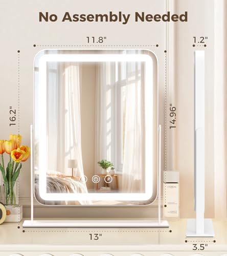 Saliwa Lighted Makeup Mirror with 5X Magnification & Dimming