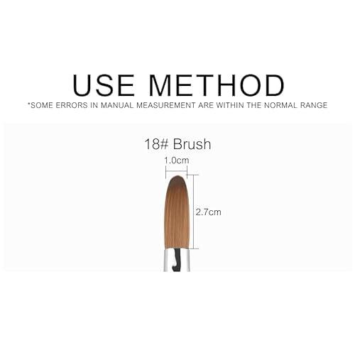 1pc 18#Kolinsky Sable Nail Brush with 1pc 16# Kolinsky Sable Nail Brush Set