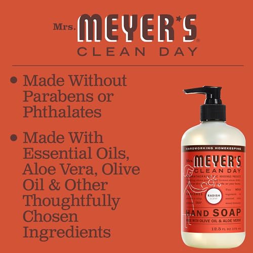 MRS. MEYER'S CLEAN DAY Soap Hand Liquid Radish, 12.5 Fl Oz