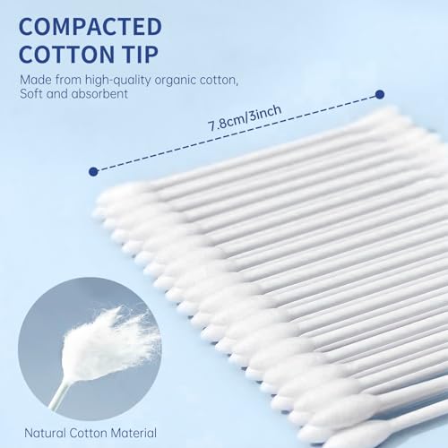 BODFPPC Double-Pointed & Round Tip Cotton Swabs 800 Count for Makeup & Personal Care