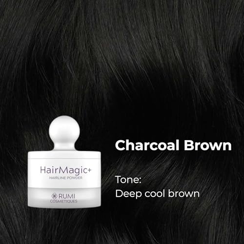 Rumi Cosmetiques HairMagic+ Charcoal Brown Root Touch Up Powder for Women