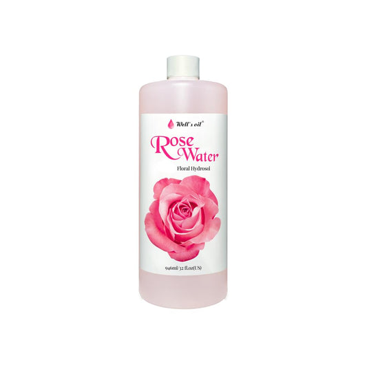 Well's Rose Water Mist Spray | 32 fl. oz. | 100% Natural | Hydrating & Soothing | For Skin & Hair Care