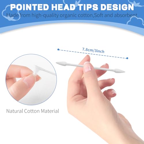 Pointed Tip Cotton Swabs, 800 Count Double Precision Tips