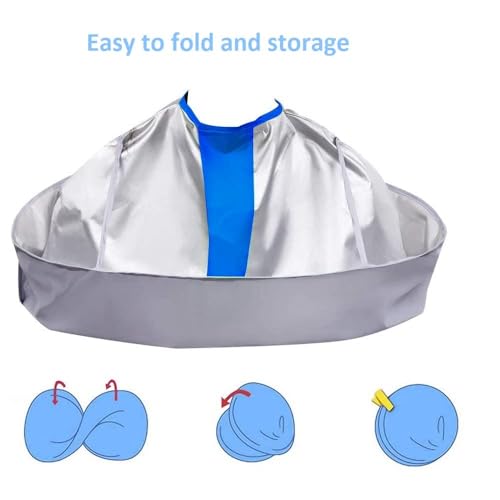 Hair Cutting Cape Umbrella with Comb - Waterproof Salon Apron