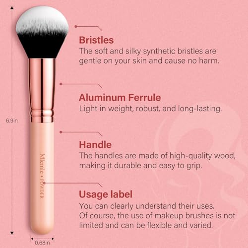 Mlemle 21-Piece Makeup Brush Set with Sponges & Powder Puff