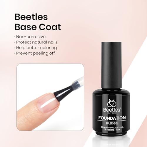 Beetles White Gel Nail Polish Set - Base, Top Coat & Polish Kit