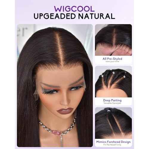 13x6 Lace Front Wigs Human Hair 180 Density Straight Transparent Lace Front Wigs Human Hair Pre Plucked Wigs for Women Glueless Wigs No Synthetic Blend Triple Lifespan 3X 20inch