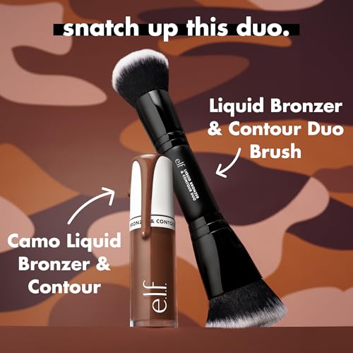 e.l.f. Camo Liquid Bronzer & Contour, Silky Highly Pigmented Formula, Creates a Long-Lasting Bronzed Glow & Natural Look, Vegan & Cruelty-Free, 2 Fair/Light