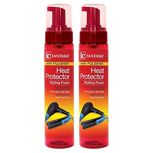 Fantasia Ic Heat Protector Styling Foam Polisher 8.5 Ounce (Pack of 2)