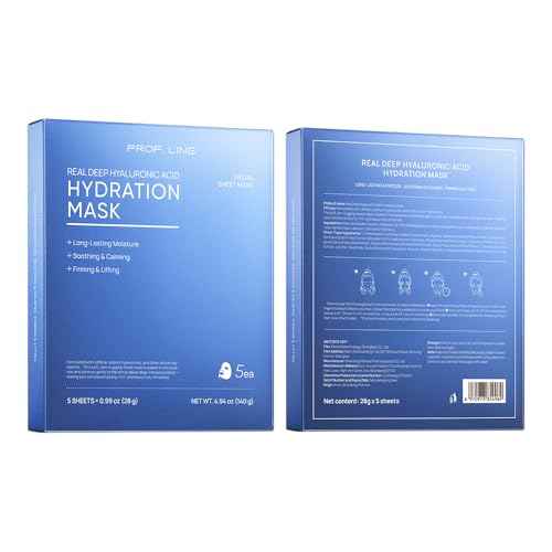 Prof. Ling Full-Spectrum Hyaluronic Acid Face Mask ? Deep Hydrating, Firming & Soothing Sheet Mask for Sensitive Skin, Plumping & Anti-Wrinkle Facial Treatment-5ea